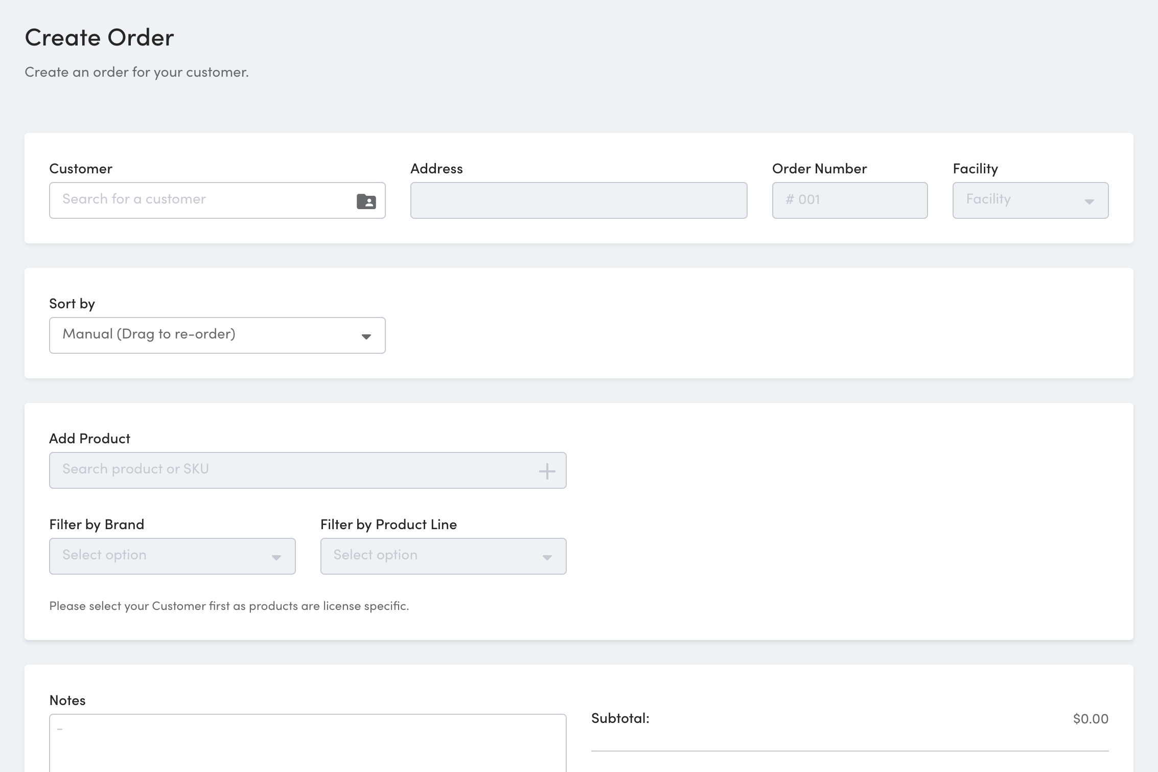 Managing Inventory at the Facility Level