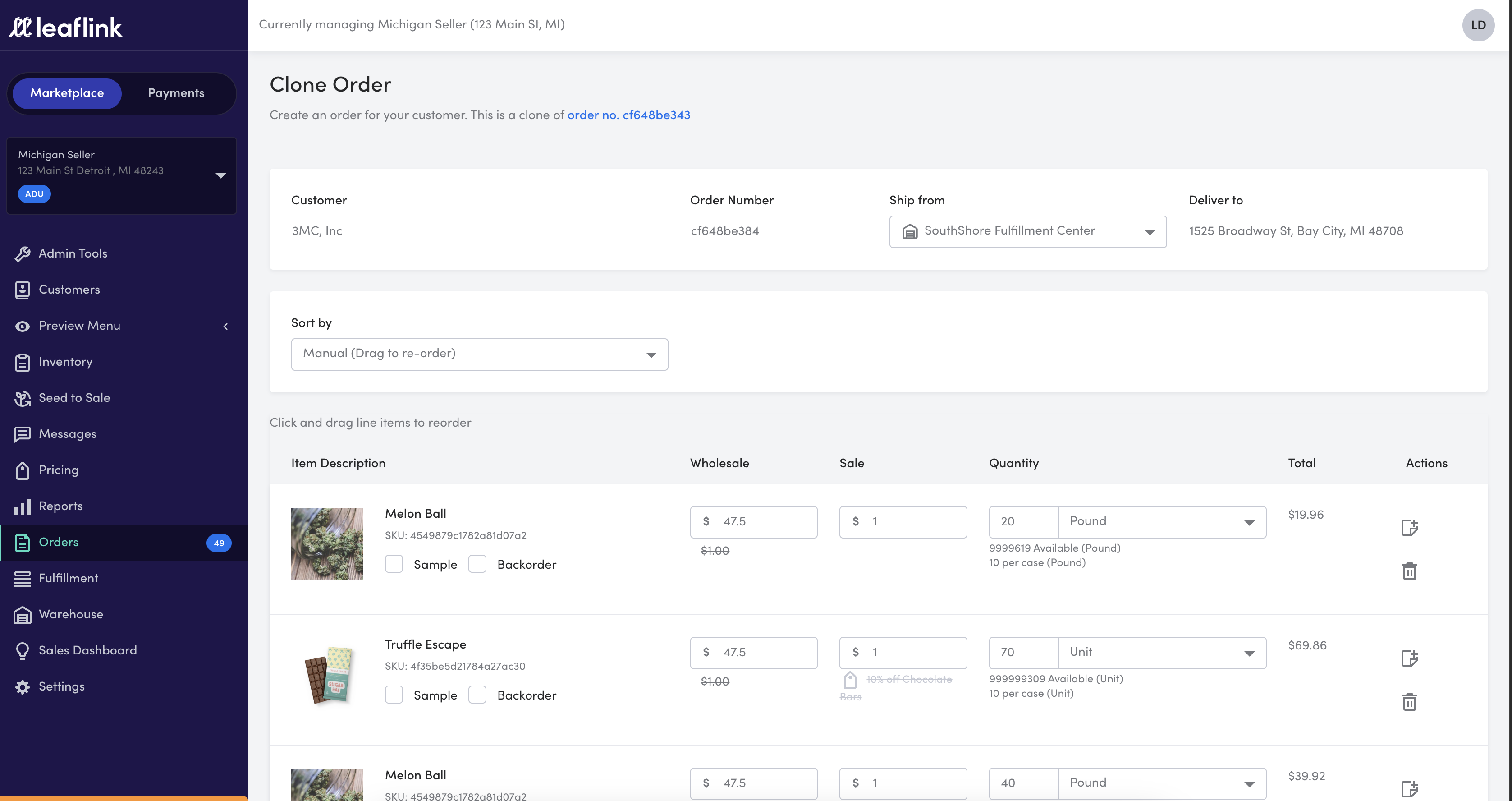 How Sellers Create and Clone Orders on LeafLink